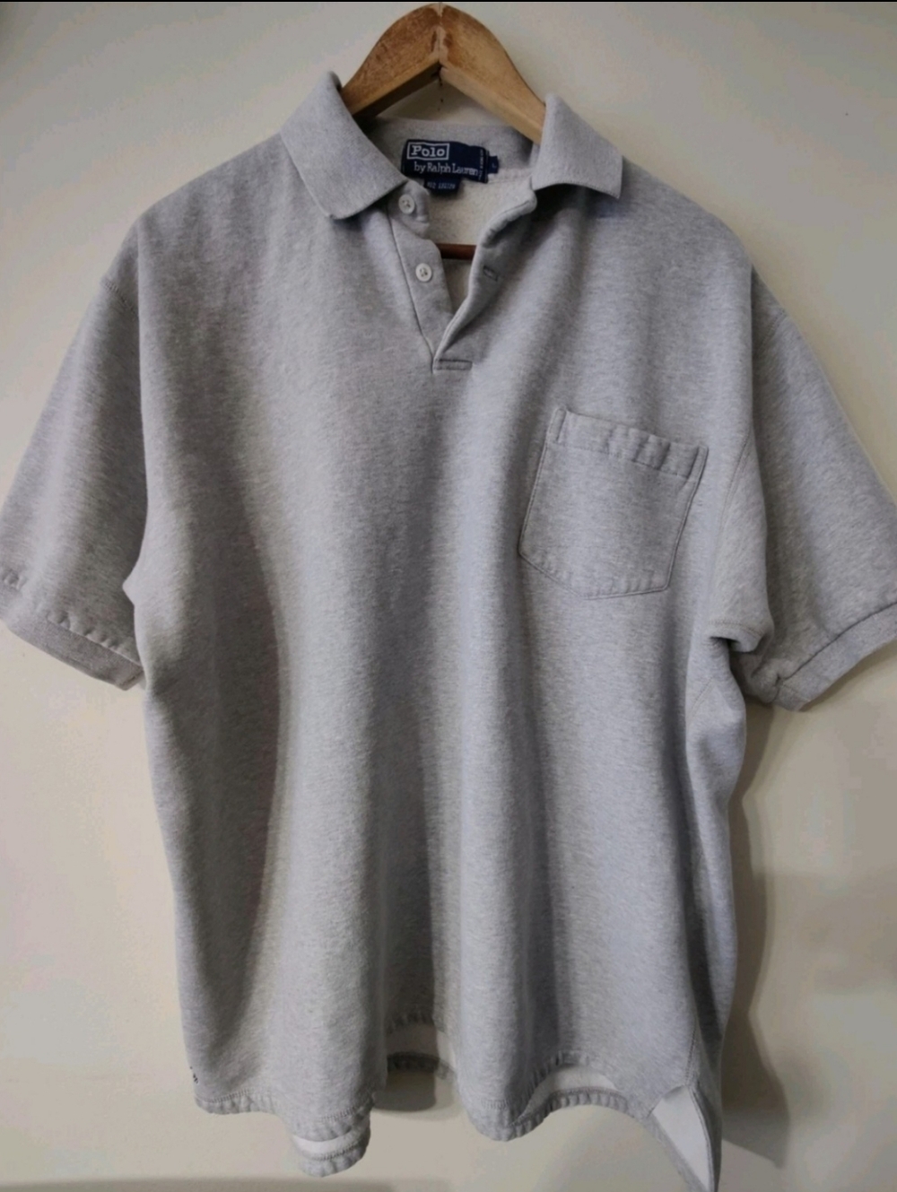 VTG Polo Ralph Lauren Fleece Sweatshirt Polo Shirt Men's L Oversized Hong Kong